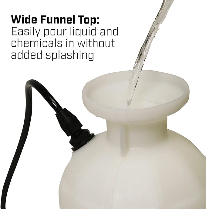 Chapin International 20541 1 Gallon Lawn & Garden Multi-Purpose Sprayer with Foaming and Adjustable Nozzles, Made in The USA, 1-Pack, Translucent White