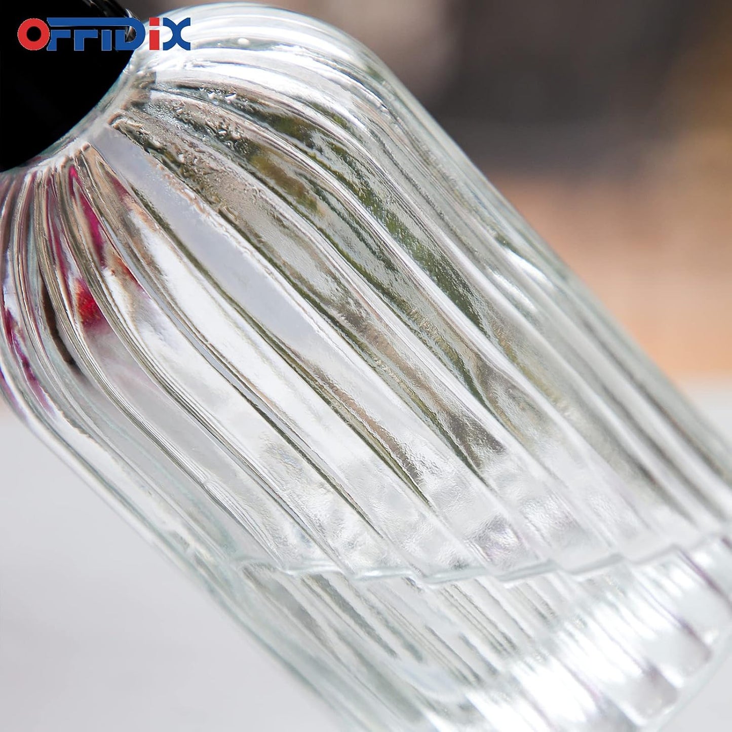 OFFIDIX Spray Bottle, Pressure Watering Can, Handheld Spray Bottles, Outdoor Indoor Plant Mister, 0.4L/13.5oz Glass Water Spray Bottle for Garden, Plants, Cleaning, Hairdressing (Clear)