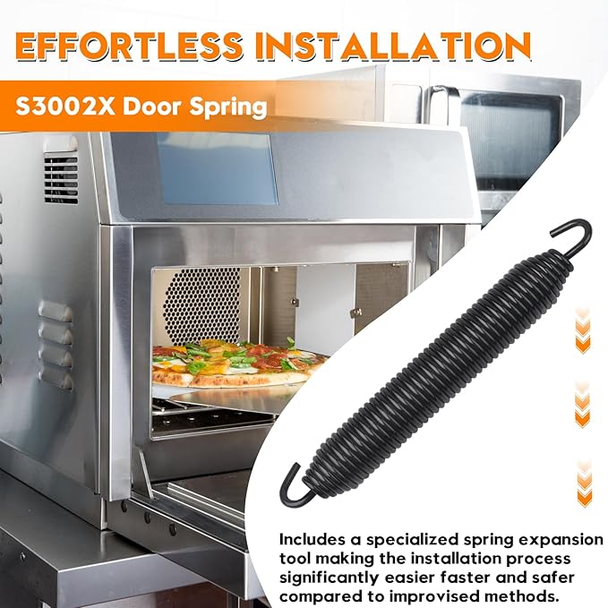 S3002X 11-1/2 Inch Oven Door Spring Compatible with BAKER PRIDE Gas-fired Transportable Ovens, Top Door Spring for Pizza Oven, Replacement Part for Stove Top Oven, Replaces Part Number S3002A