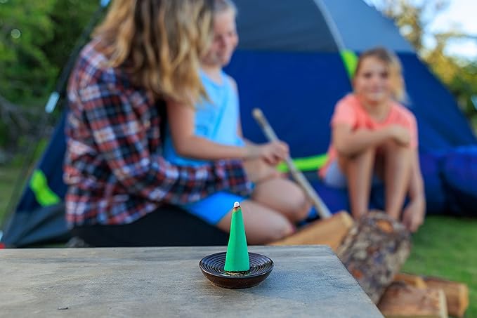 Mosquito Guard 45pcs Mosquito Repellent Incense Cone with 2 Ceramic Dishes - Mosquito Repellent for Patio – No Deet Plant Based Mosquito Repellent Outdoor