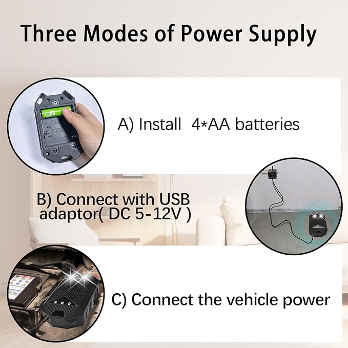 Tirgo 2PCS Car Rodent Repeller Under Hood, Ultrasonic Plug-in Mouse Repellent with Strobe Light, Battery Powered Keep Mice Out of Cars Engines, Indoor, Outdoor, Garage, Hoom (Eagle)