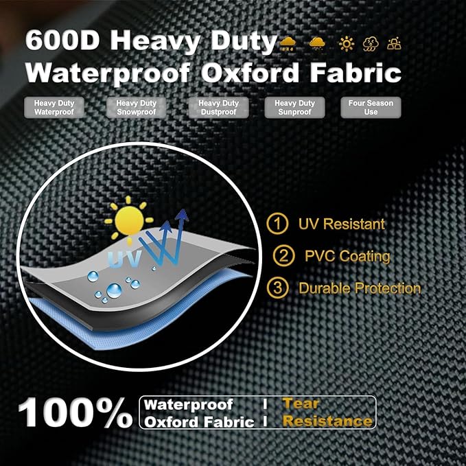 Potting Bench Cover for Outdoor Potting Bench Table UV Resistant Waterproof Outdoor Garden Potting Bench Table Cover 47"x20"x47"Windproof Outside Potting Bench Table Covers (Black)