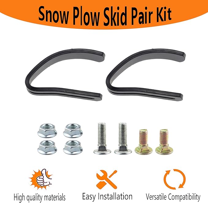 lrnyso Snow Plow Skid Pair Kit GXH24690 Fits John Deere Cub Cadet MTD Troybilt Craftsman Lawn Tractor Snow Blade (2PACK)