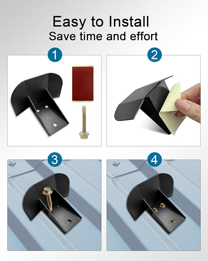 Snow Guard Snow Stops for Metal Steel Roof, Stop from Sliding Off Your Metal Roof, with Adhesive Gasket and Screws（25 Pack）