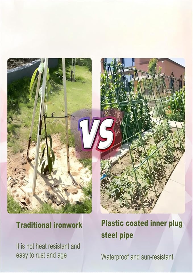 Steel Plant Stakes 4 Feet, Garden Plant Stakes 48 Inch,25 Pack Tomato Stakes for Growing Climbing Plants, Potted Plants, Tomatoes, Trees, Cucumber, Beans, Fences Poles