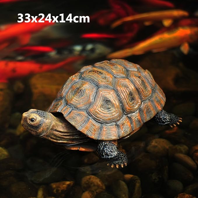 AETVRNI Turtle Figurine Garden Statue Resin Animal Sculpture Realistic Turtle of Polyresin Garden Patio Lawn Yard Outdoor Decorative,L