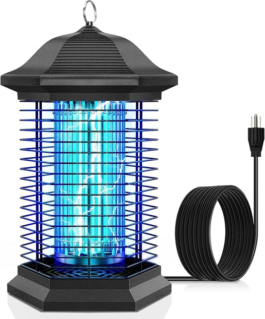 Bug Zapper for Outdoor Indoor, Electric Mosquito Zapper Waterproof with 18W Power & 4400V Instant Grid, Insect Control Efficiency Increased 100%, Coverage of 1/2 Acre, for Patio, Backyard, Home