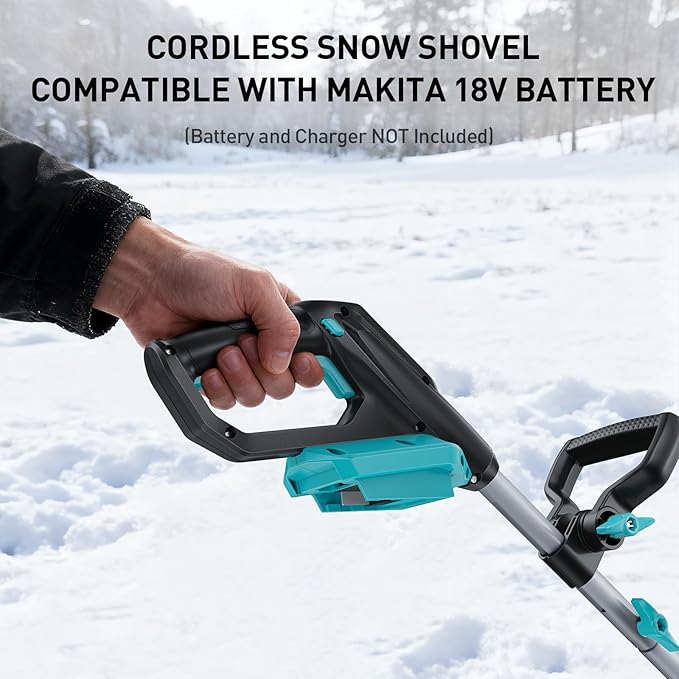 Cordless Snow Shovel Compatible with Makita 18V Battery(Tool Only), 12” Brushless Snow Blower Electric Power Snow Thrower, w/LED Light, Adjustable Direction, for Driveway Walkways Snow Removal