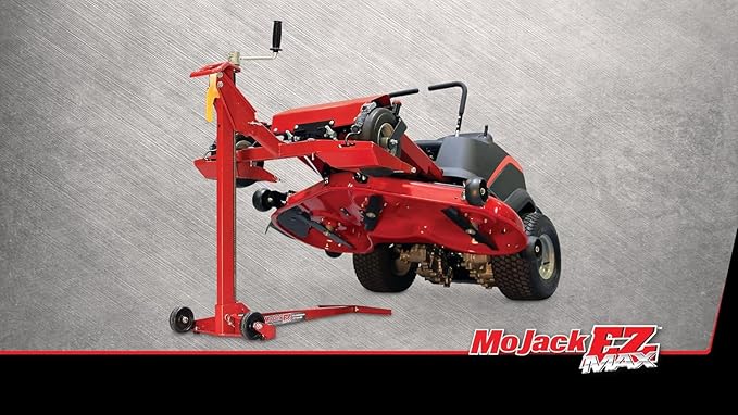MoJack EZ MAX 45001-OP- Residential Riding Lawn Mower Lift, 450lb Lifting Capacity, Fits Most Residential & ZTR Mowers, Folds Flat for Easy Storage, Use for Mower Maintenance Or Repair