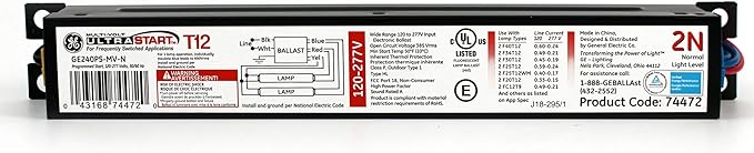 GE 74472 - GE-240-RS-MV-N T12 Fluorescent Ballast