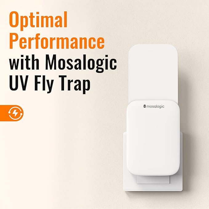 Mosalogic Sticky Card Plug Refill Replacement Glue Cards for Flying Insect Trap Indoor-10pack (No Device)