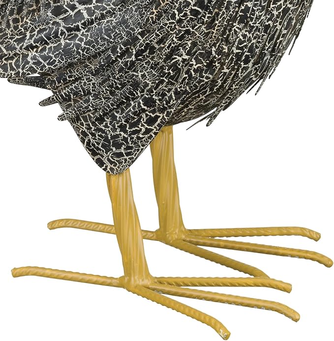 Regal Art & Gift Handcrafted Metal Rooster Statue, Weather-Resistant Farmhouse Yard Art, Indoor/Outdoor Garden Sculpture, Detailed Feather Design, Decorative Bird for Home & Garden, Murray, 20" Height