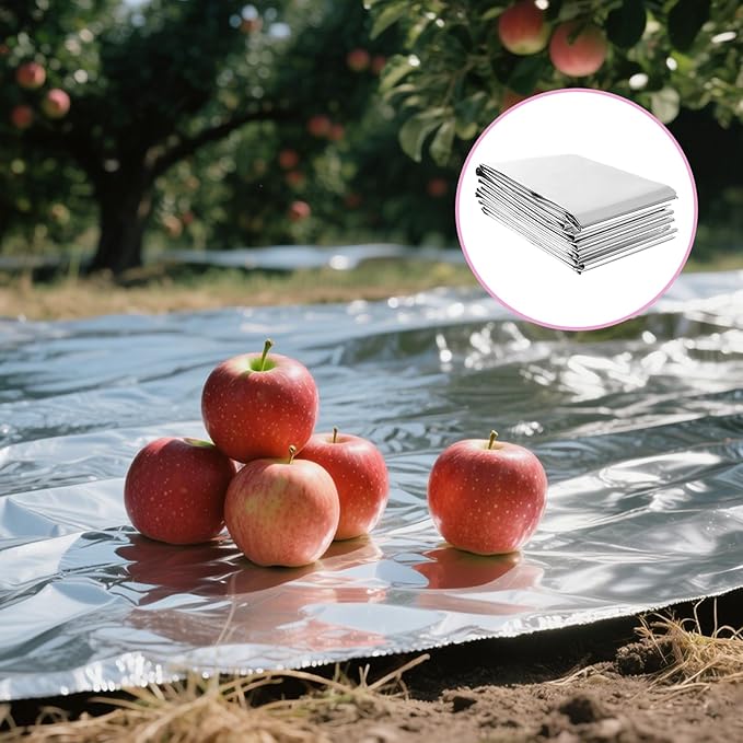 4 Pack High Silver Reflective Mylar Film, 83x 52 inch Plant Growth Mylar Films High Reflectivity, Keep Warm, Perfect for Plant Growth, First Aid, Marathon, Camping, Outdoor Survival