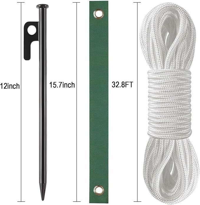 Heavy Duty Tree Stake Kits Steel Tree Stakes and Supports for Young Trees Against Bad Weather Leaning Tree Anchor Straightening Kit