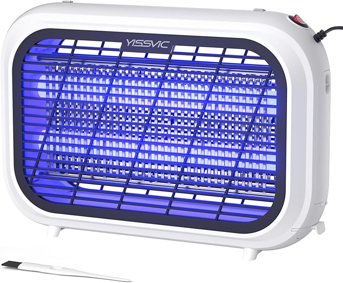 YISSVIC 20W Indoor Bug Zapper Electric Fruit Fly Traps for Indoors Mosquito Zapper Electric Fly Zapper Moth Gnat Insect Killer for Home Office Garage Kitchen Dining Living Room (White)