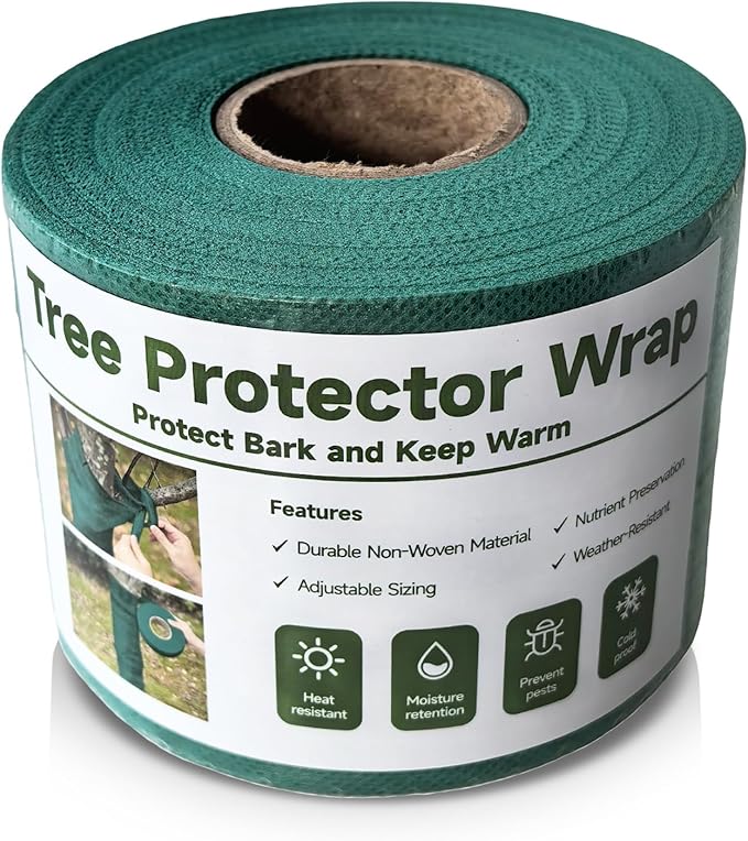 Emycool 98ft Tree Wraps to Protect Bark, Tree Wrap for Damaged Bark, Tree Trunk Wrap to Keep Plants Warm and Tree Trunk Protectors from Deer and Animal, Durable and Effective