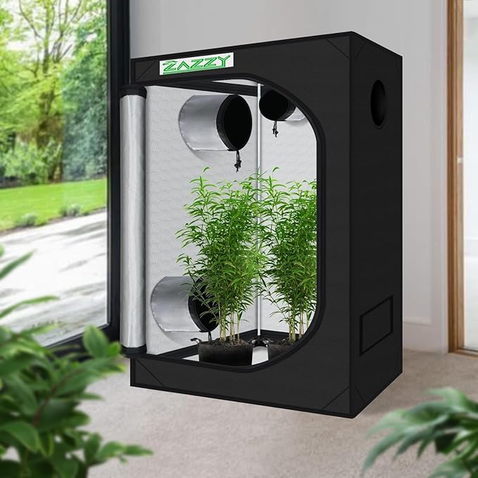 zazzy Tent for Plants Indoor, 48"x24"x60" Grow Tents Plant Tent 600D Mylar Reflective Grow Tent for Hydroponics Indoor Growing 4x2