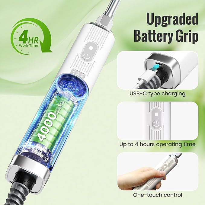 Sprayers in Lawn and Garden - 1.8 Gallon Battery Powered Sprayer with Pump, Telescopic Wand,Water Hose Nozzle - Portable Yard Sprayer for Weed Control, Fertilizing, Watering