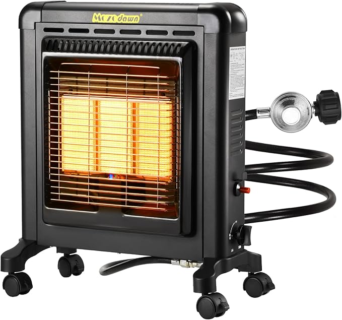 15000 BTU Propane Heater Indoor and Outdoor use, 3 Heating Mode Propane LP Gas Heater with ODS & Tip-Over Protection, Portable buddy heater for Garage, Camping, Yards, Patio