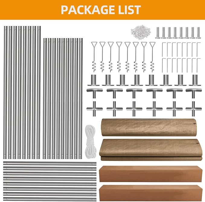 10'x20' Heavy Duty Carport Portable Garage, Outdoor Car Port with 180 g PE All-Season Waterproof Canopy 4 Roll-up Doors and 4 Windows for Car, Truck, SUV, Boat, Yellow