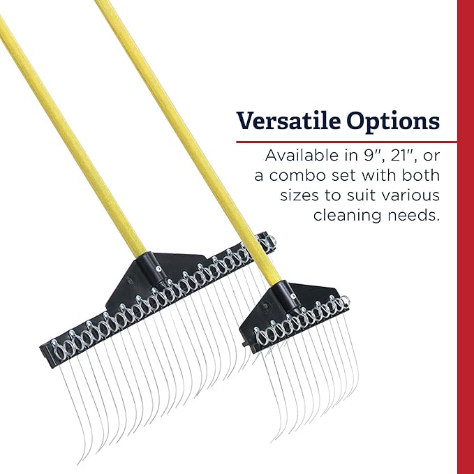 Standard Golf Garden Landscape Rake – 21” Head Garden Debris Rake | Elevate Your Outdoor Spaces with Precision and Efficiency | Ideal for Lawn and Garden Maintenance
