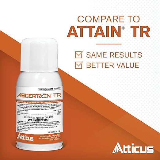 Atticus Ascertain TR Greenhouse Fogger (2oz Can) - (Compare to Attain) - Total Release Bifenthrin Insecticide/Miticide - (Packaging May Vary) (12 Pack)