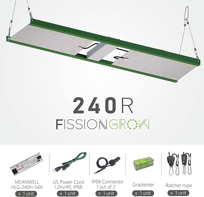 240R LED Grow Light, 240W Full Spectrum with LM301B and IR and Far Infrared LEDs for Indoor Plants Veg&Bloom for 2x4, 3x3, 4x4 Grow Tents
