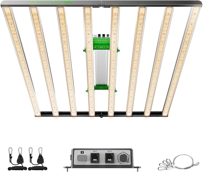 MARS HYDRO 2024 FC-E1000W Foldable Bar Style Led Grow Lights for Indoor Plants Diode Full Spectrum Growing Lamp 1000Watt 5x5FT Dimmable Daisy Chain Commercial Achieve 2.8umol/J 3G/W
