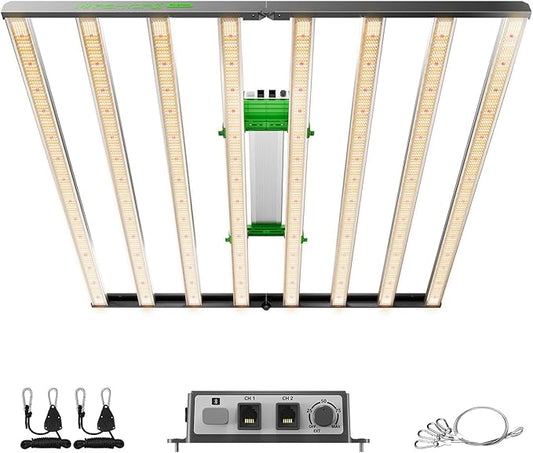 MARS HYDRO 2024 FC-E1000W Foldable Bar Style Led Grow Lights for Indoor Plants Diode Full Spectrum Growing Lamp 1000Watt 5x5FT Dimmable Daisy Chain Commercial Achieve 2.8umol/J 3G/W