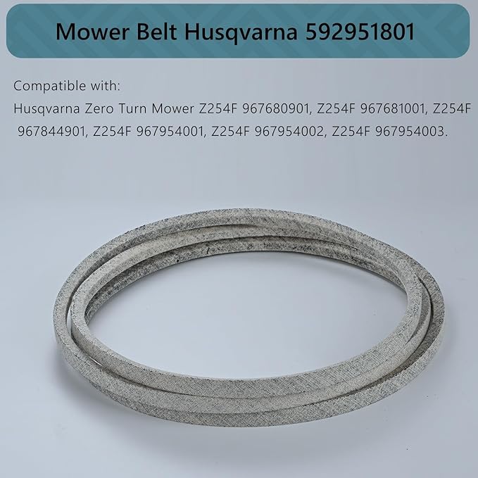 1/2 x 151.5'' Deck Belt 592951801 for Husqvarna Zero-Turn 54" Deck Mowers, Z254F Zero Turn Mower Deck Belt John Deere M152398 Drive Belt (592951801)