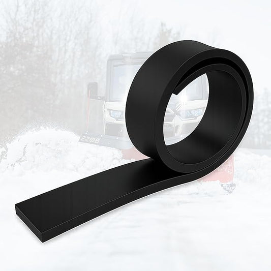 SIMOND STORE - Rubber Snow Plow Cutting Edge – Heavy Duty 72" x 4" x 0.75" Snow Plow Deflector Smooth & Surface-Safe Snow Clearing - Fit for ATV Tractors, Skid Steers & UTVs Snow Pusher Cutting Edge
