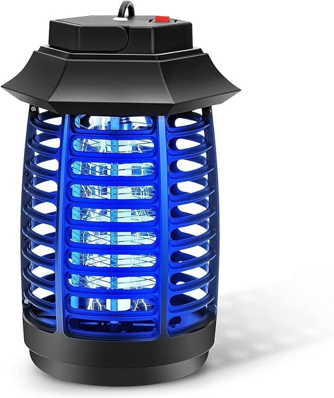 Bug Zapper, 3000V High Powered Mosquito Fruit Fly Zappers Killer, Insect Fly Swatter Zapper Mosquito Trap Outdoor, Fly Traps, Gnat Killer for Indoor, Home, Garden, Backyard