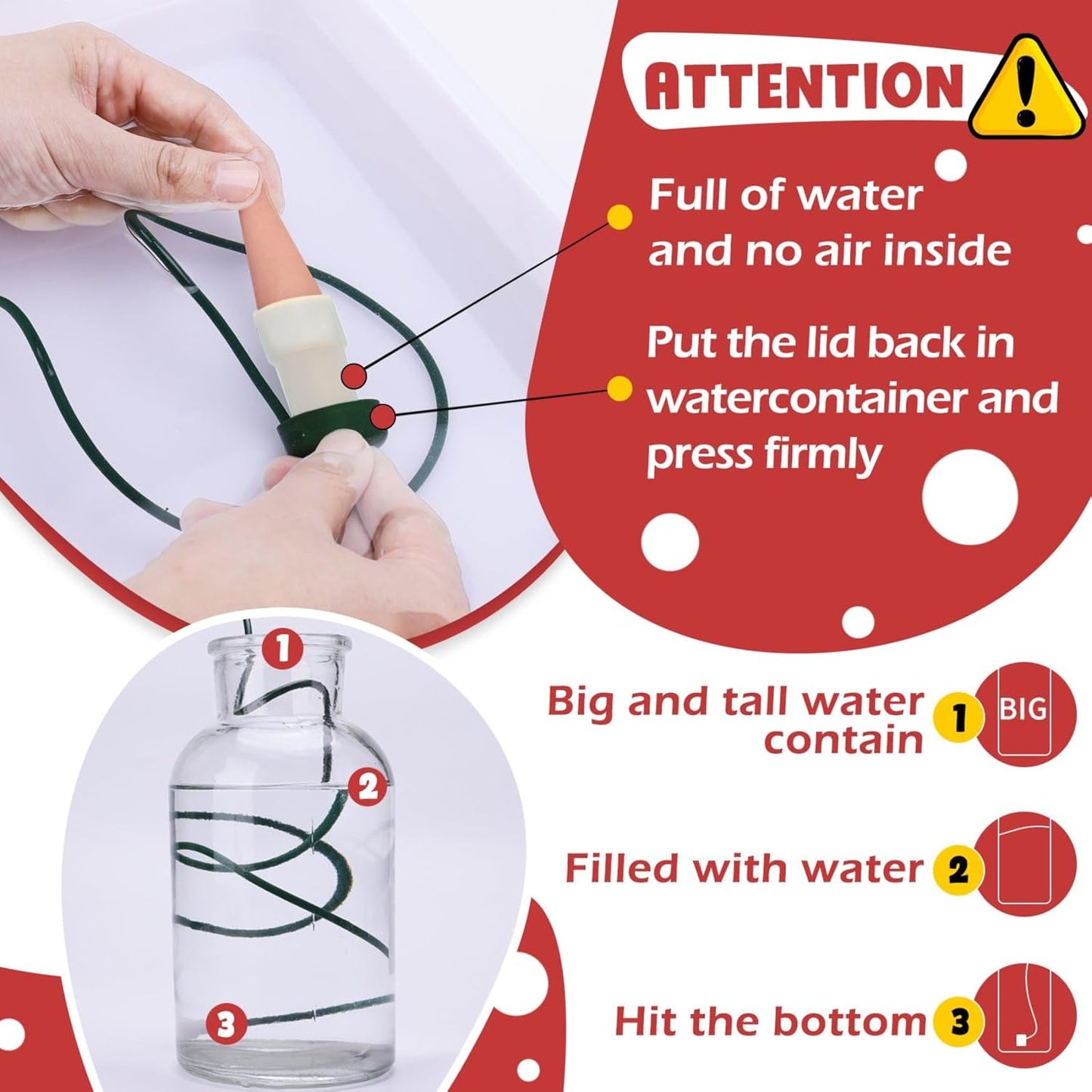 BYDOLL Plant Self-Watering Stakes Automatic Dripper Watering Spikes for Indoor Outdoor Bonsai,Houseplant Insert Devices for Vacation Garden use,Drip Irrigation System for Plant 5 Pack