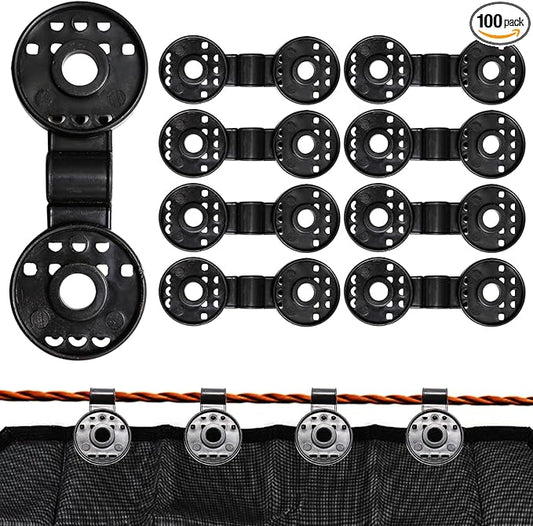 100PCs Heavy Duty Lock Grip, Round Plastic Black Clips for Windproof Awnings, 2023 New Shade Cloth Plastic Clips, Accessories for Vegetable Greenhouse