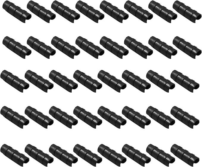40 Pcs Greenhouse Tube Clips, 25mm/1" Greenhouse Clamps Clips for Greenhouse Film, Sunshade Nets, Frame Shelters, Row Covers, Gardening, Black