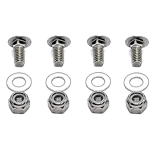 4pk 710-0451 710 0451 Stainless Steel Mounting Carriage Bolt Nuts kit fits Cub Cadet MTD 784-5580 710-0451 712-04063 Snowblower Skid Shoe (5/16-18)3/4"
