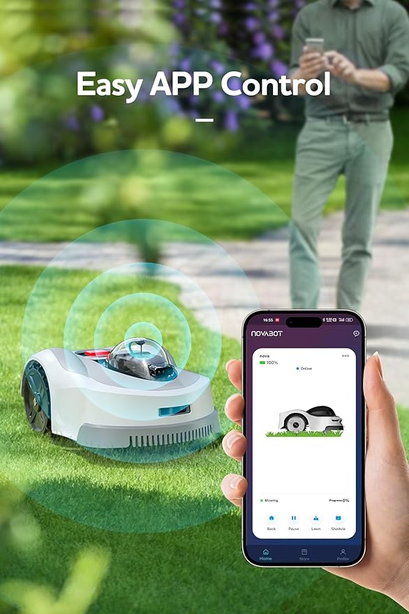 N1000 Robot Lawn Mower Perimeter Wire Free RTK,TOF,Vision Robotic Lawnmower 0.75 Acres,AI-Assisted Mapping,Virtual Boundary,Multi-Zone Management,APP Control,Cut Height 0.8"-3.5",Anti-Theft