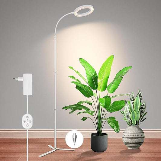 24V Plant Lights for Indoor Growing, LM281B+660nm Grow Lights for Seed Starting, 6.3" LED Grow Lights for seedlings,3 in 1(Floor, Desktop, Inserted into The Soil), 18W 290umol/s/m²@Dist:6in