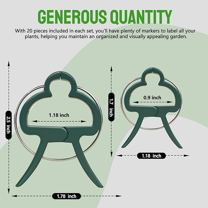 50 PCS Tomato Clips for Climbing Plants - Durable Plant Support Clips for Tomato, Cucumber, Flower, Squash Vine - 25 Large & 25 Small Clips Included