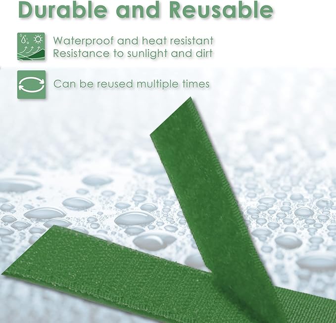 Garden Tie Green Tape, Plant Supports, Gentle On Plants (32.8ft × 0.6 inch, 1 roll, Green)