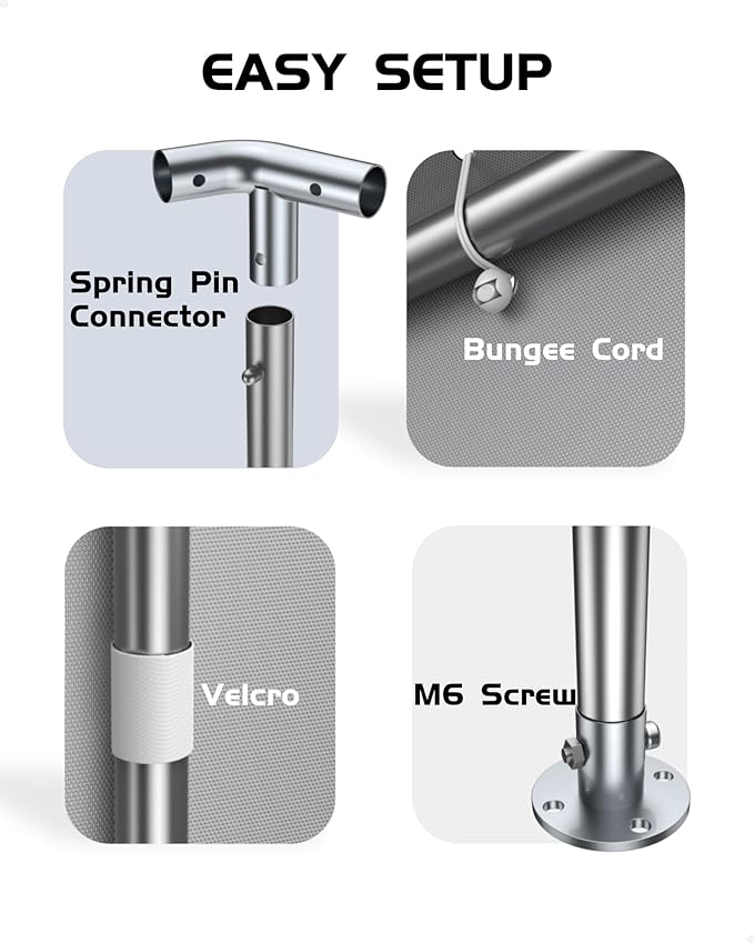 10X20Ft Waterproof Carport Canopy with Roll-Up Mesh Windows & Double Zipper Doors, 180g PE Tarp Cover for Cars, Trucks, SUVs, RVs, Boats & Outdoor Equipment Storage, White