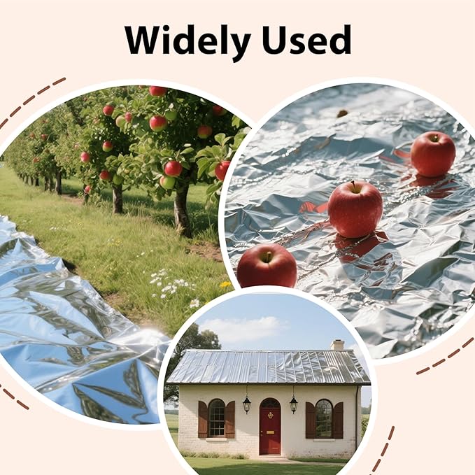 4 Pack High Silver Reflective Mylar Film, 83x 52 inch Plant Growth Mylar Films High Reflectivity, Keep Warm, Perfect for Plant Growth, First Aid, Marathon, Camping, Outdoor Survival