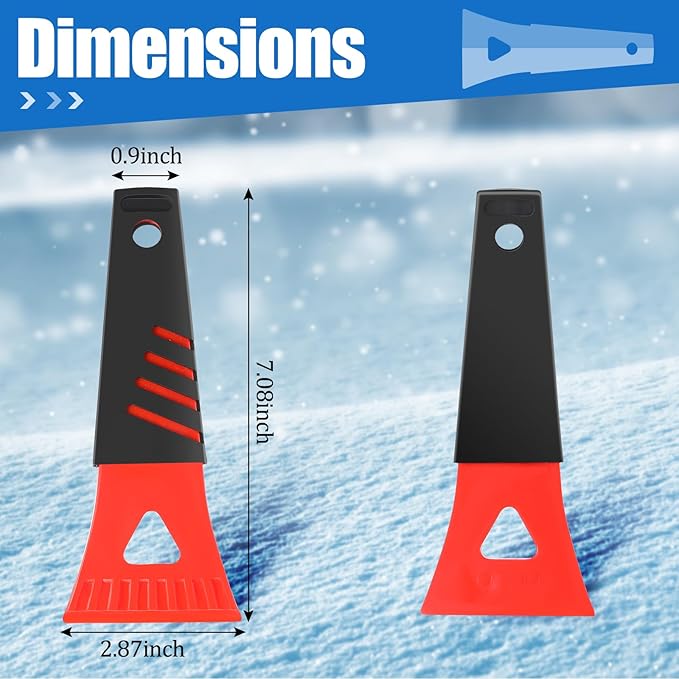 Frienda Ice Scraper for Car Windshield Plastic Snow Frost Ice Removal Tools for Cars Trucks Window