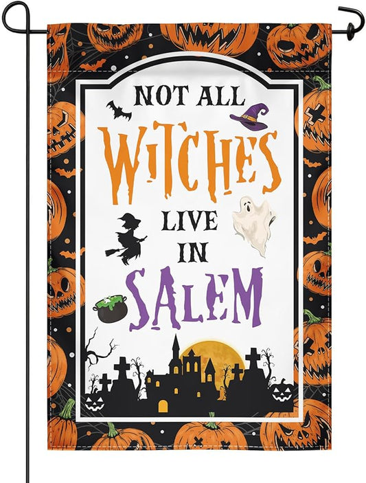 Halloween Decoration Pumpkin Welcome Garden Flag 12x18 Double-Sided Halloween Party Welcome Festival Garden Porch Terrace Lawn Courtyard Decoration Flag