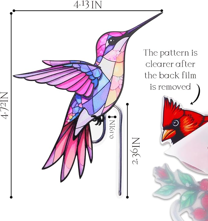 Hanging Planters for Indoor Outdoor Plants-Planters Hanging Plant Hummingbird Bird Decor 2 Pcs Garden Decor Plant Accessories Farmhouse Decor-Gifts Ideas for Mom