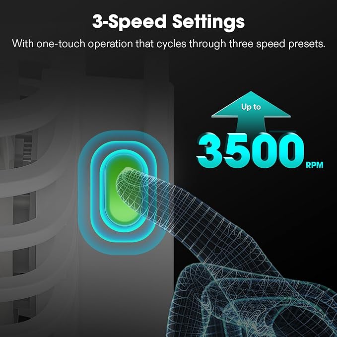 VIVOSUN AeroWave D4, 4” Grow Tent Clip Fan with Detachable Hook, 3-Speed Strong & Quiet Airflow, Adjustable Airflow Angle for Hydroponics, Circulation & Cooling, White, 2-Pack