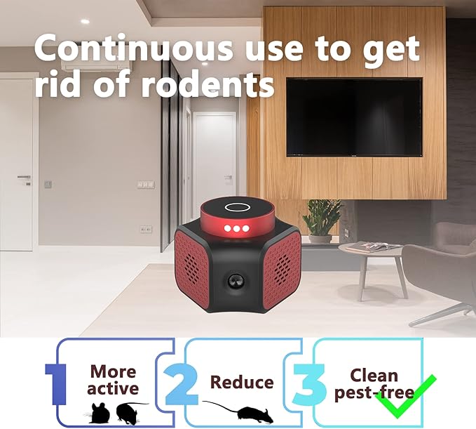 Mice Repellent Plug-ins, Rodent Squirrels Repellent Indoor Ultrasonic Pest Rodent Repeller Mouse Deterrent Rat Control for Home Attic Garage RV