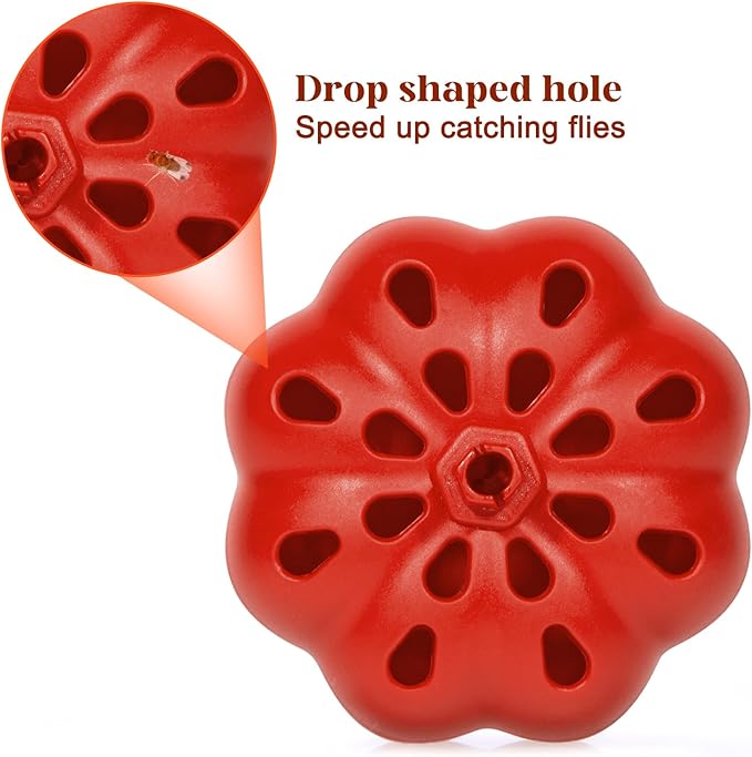 4 Pack Fruit Fly Trap, Fly Traps for Indoor/Home, Reusable Fungus Gnat Trap Killer Catcher, Fly Traps for Bugs/Mosquitoes/Gnats, 2 Bait + 16 Sticky Pads