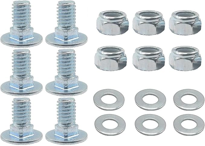 6 Pack 784-5581A Carriage Bolts Nuts (5/16-18) 5/8" for MTD Snow Blower Shave Plate Scraper Bar Replacement