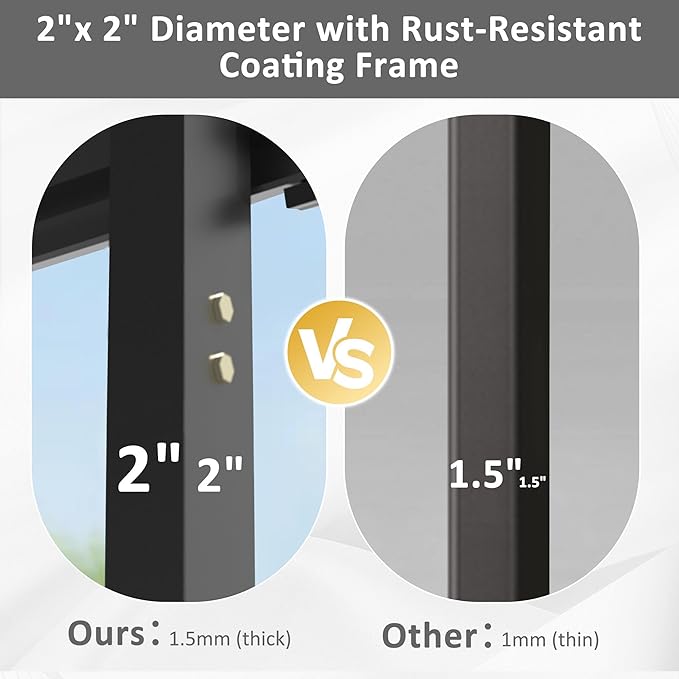 MUPATER 10 x 15 FT Heavy Duty Metal Carport, Outdoor Garage Car Shelter Shade with Heavier Metal Frame, Metal Roof and Bolts for Car, and Boats, Grey